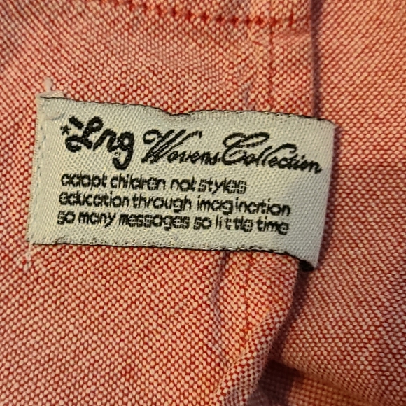 LRG Woven Woman's Short Sleeve Blouse, Size: Large Color: Pink - Picture 11 of 16